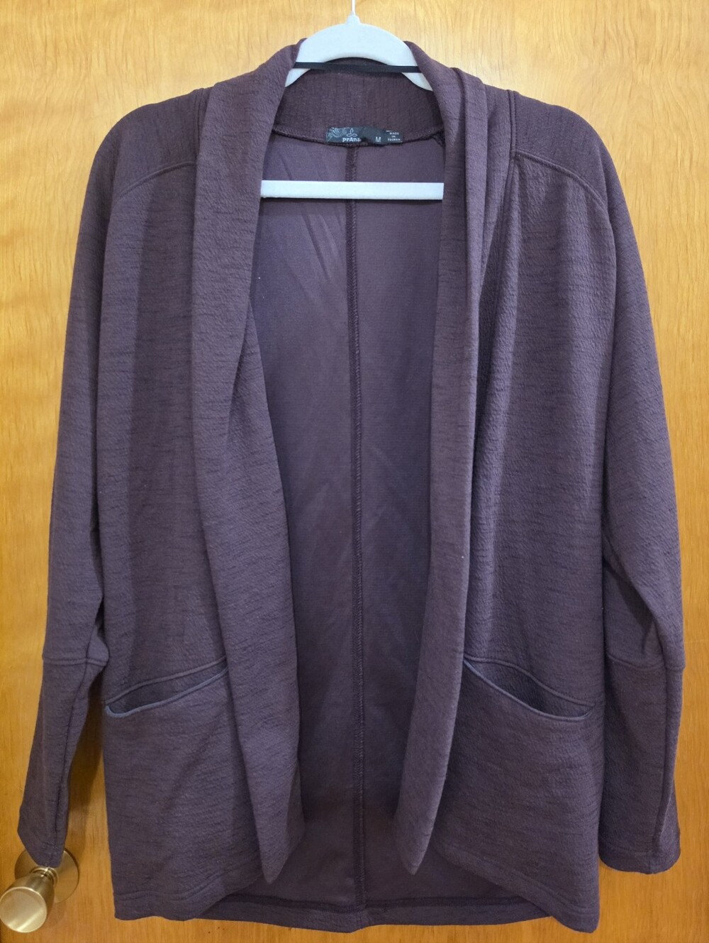 PrAna - Open Front Knit Cardigan - Wine Red